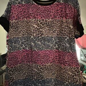 Colorful Leopard Print T-Shirt